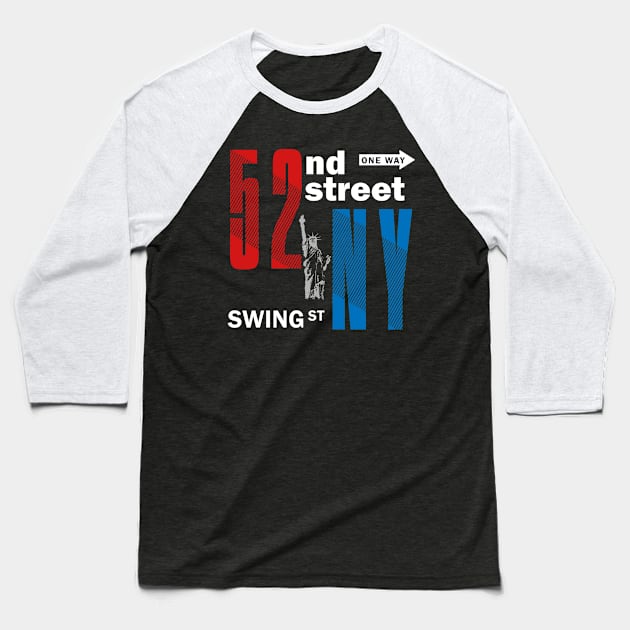 52nd street Baseball T-Shirt by bluehair